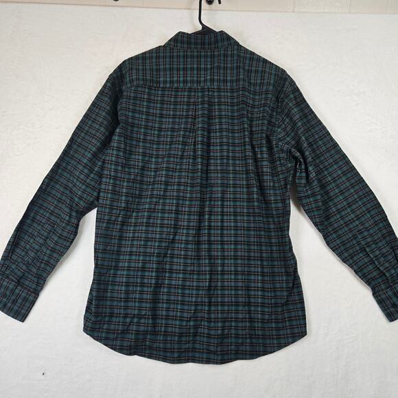 Chaps Dress Shirt Button Down Long Sleeve Mens Large Green 0673 - Picture 2 of 9
